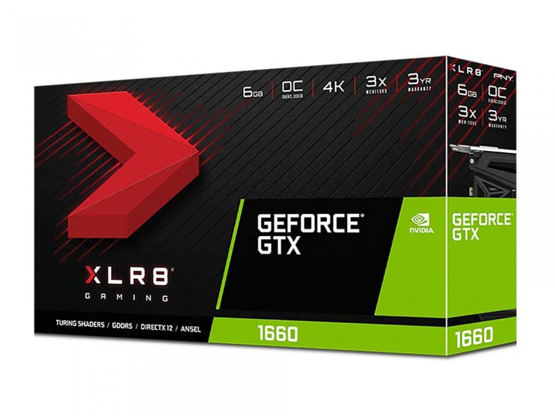 PNY GeForce GTX 1660 XLR8 OC Edition 6GB GDDR5 Gaming Graphics Card