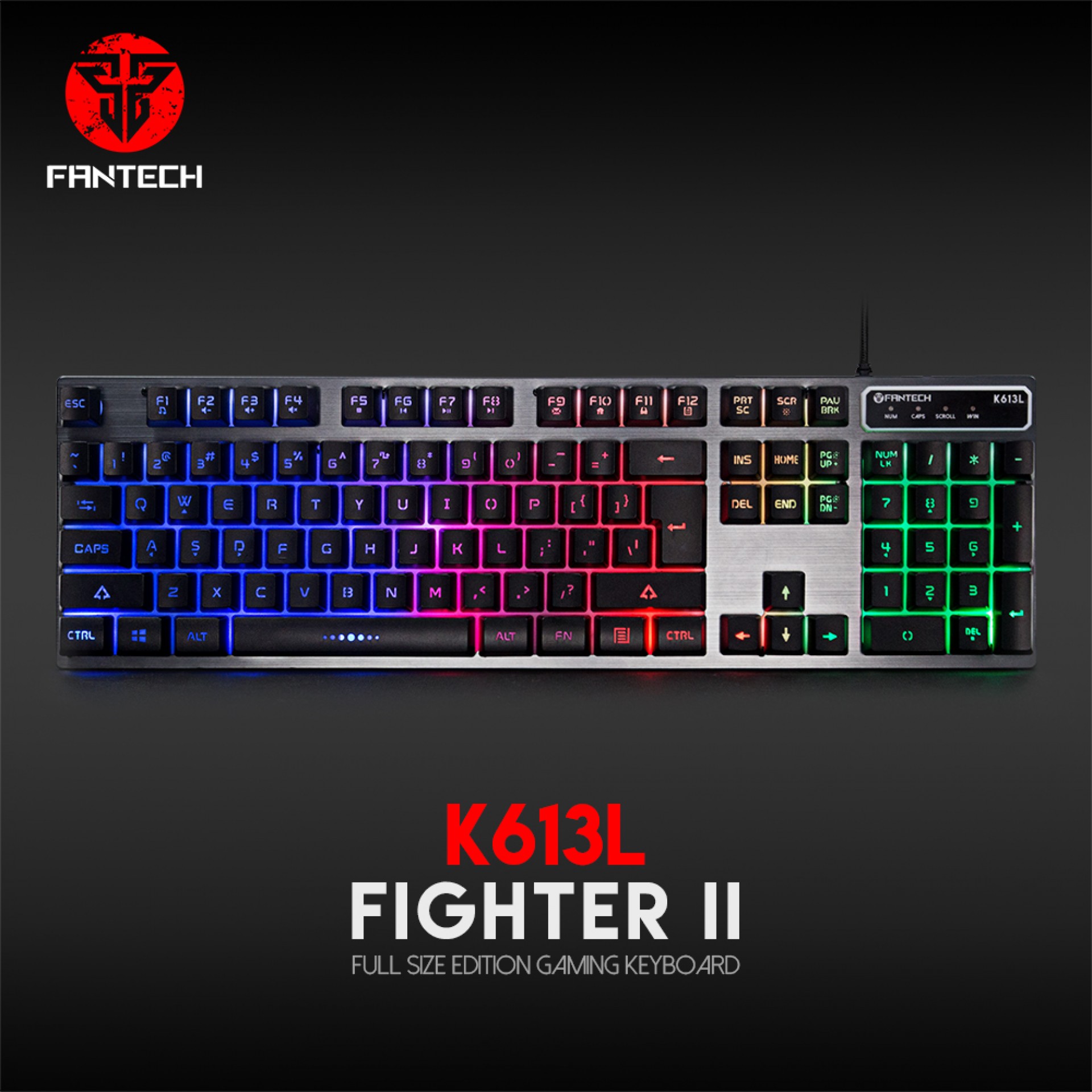 FANTECH FIGHTER TKL II K613L WIRED KEYBOARD