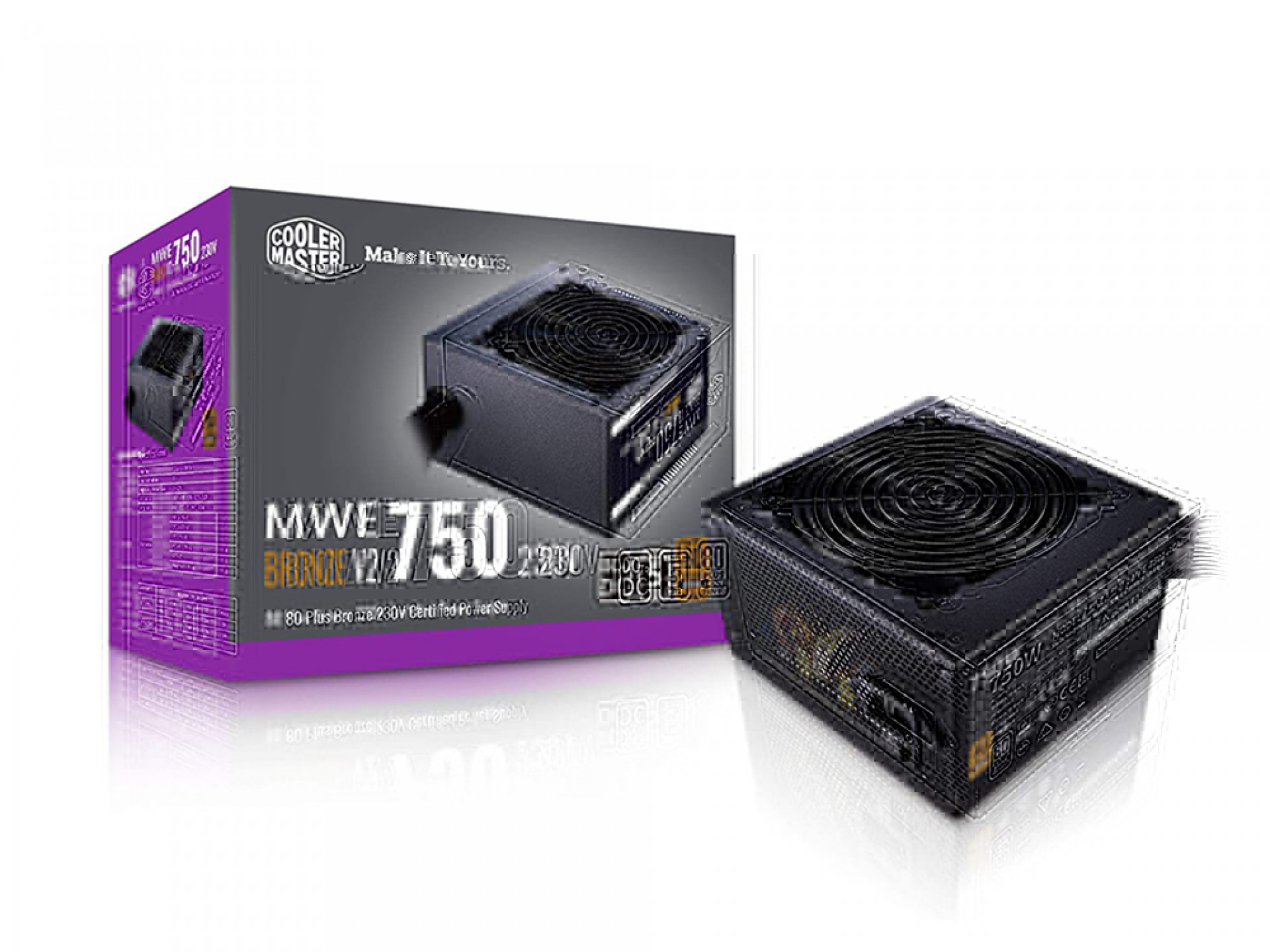 Cooler Master MWE 750 BRONZE - V2 80 PLUS BRONZE CERTIFIED POWER SUPPLY